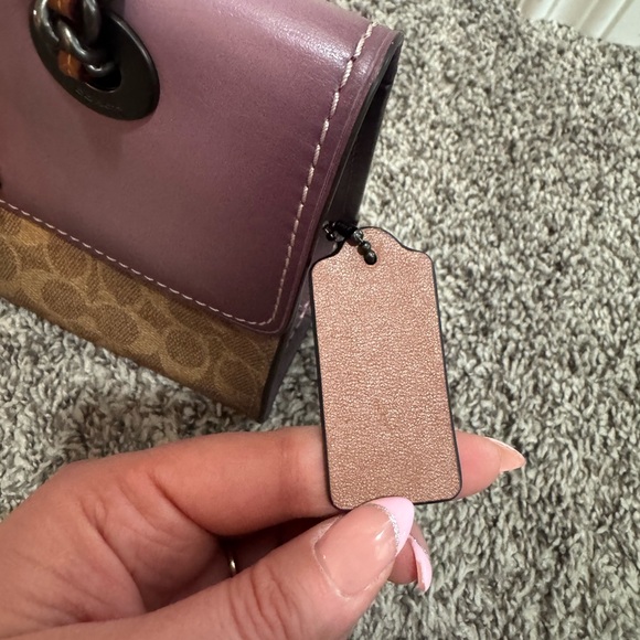 Coach Plum and Tan Shoulder Bag - Picture 6 of 8